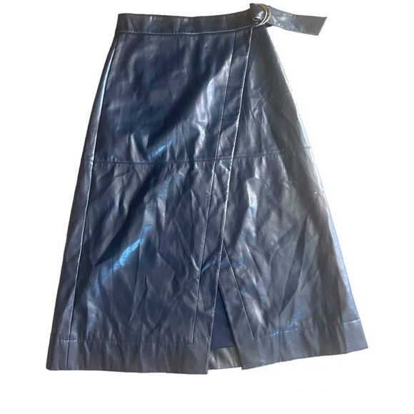 Ted Baker Elii Faux Leather Wrap Skirt - Picture 3 of 11